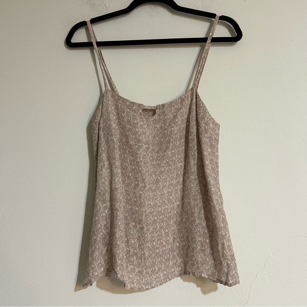 Rachel Comey Silk Linen Babydoll Spaghetti Strap Printed Tank Top Size 6